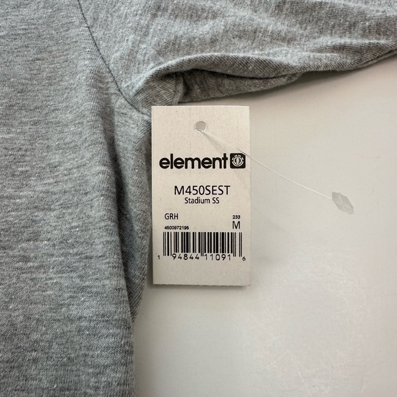 Element Stadium Short Sleeve T Shirt Gray NWT Men’s Size Medium - Picture 4 of 7